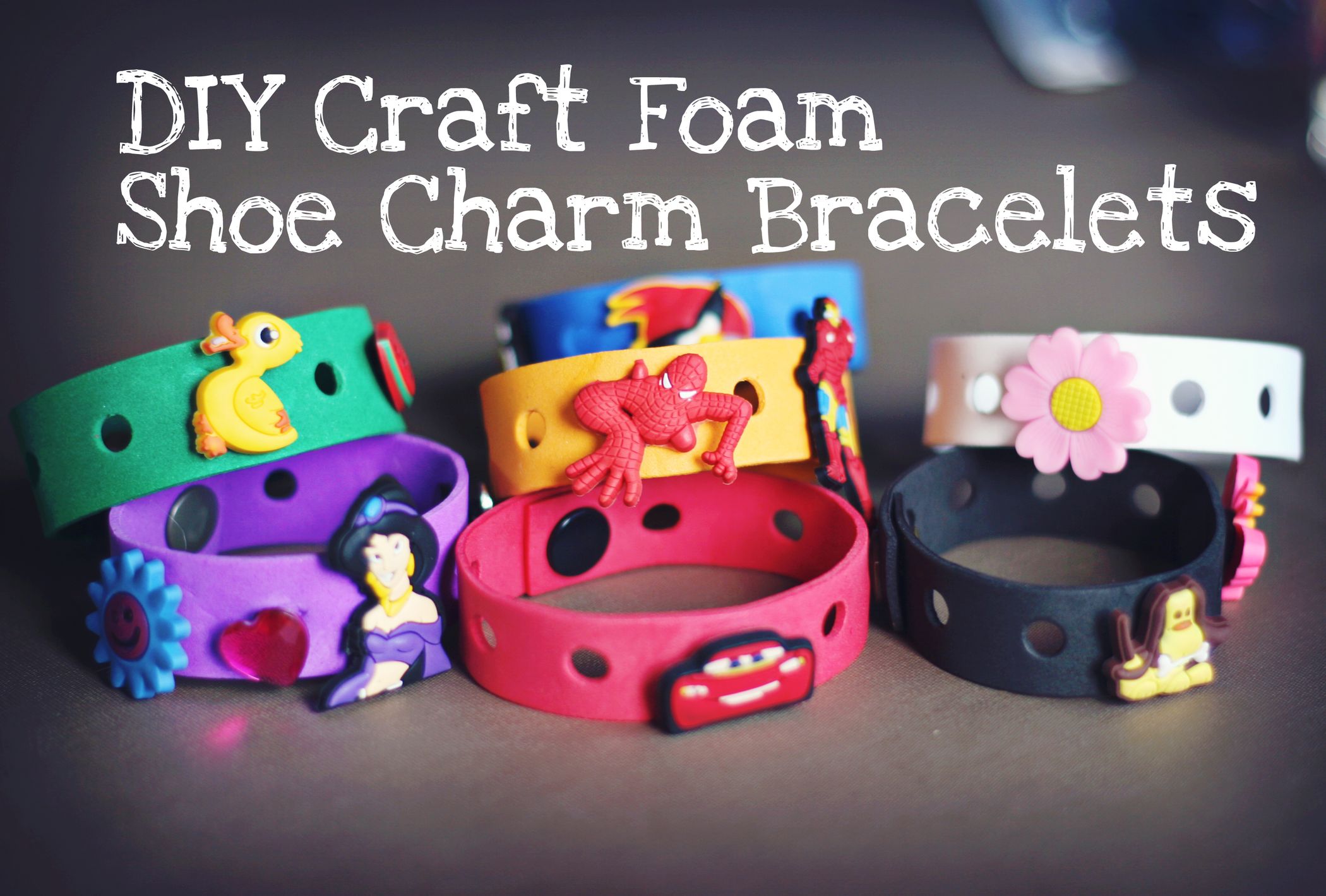 DIY Craft Foam Shoe Charm Bracelets 6 Steps (with Pictures
