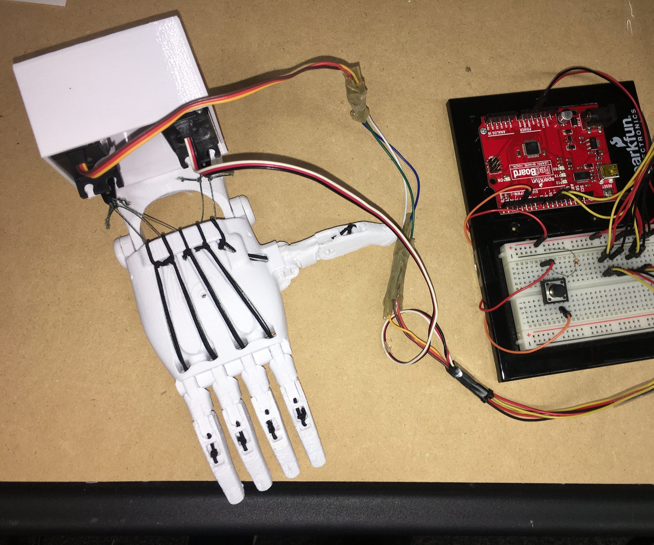 Servo Controlled Prosthetic Hand 8 Steps Instructables
