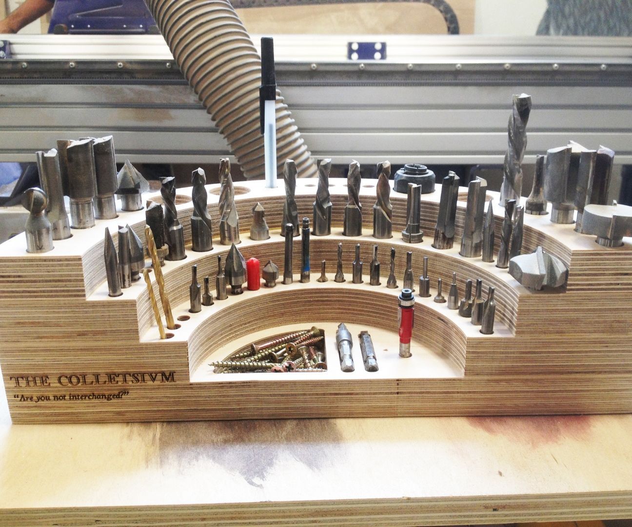 ShopBot: the Colletsium! a Router Bit Holder