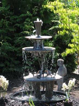 How To Make A Three Tiered Garden Fountain 6 Steps With Pictures Instructables Three Tiered Garden Fountain, Garden Water Fountain Parts
