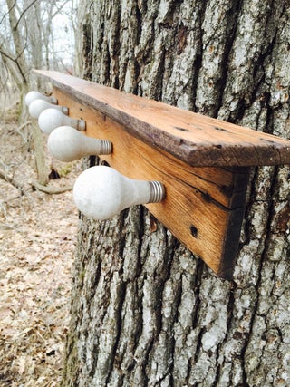 Concrete Light Bulb Coat Rack W Reclaimed Wood 8 Steps With Pictures Instructables Concrete Light Bulb Coat Rack W, How To Make A Reclaimed Wood Coat Rack