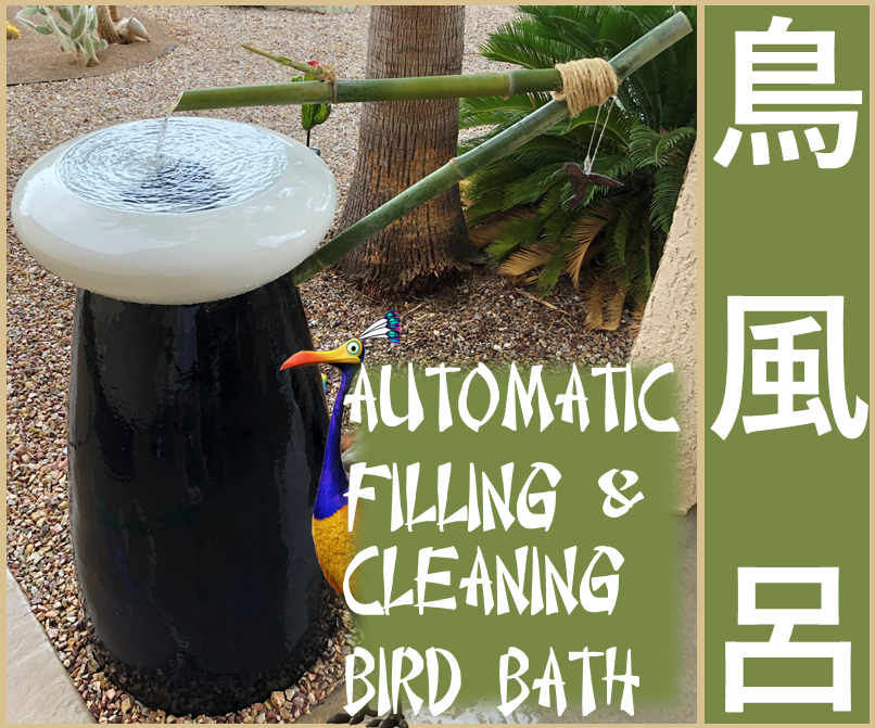 Japanese Inspired Self Filling & Cleaning Bird Bath 13 Steps (with