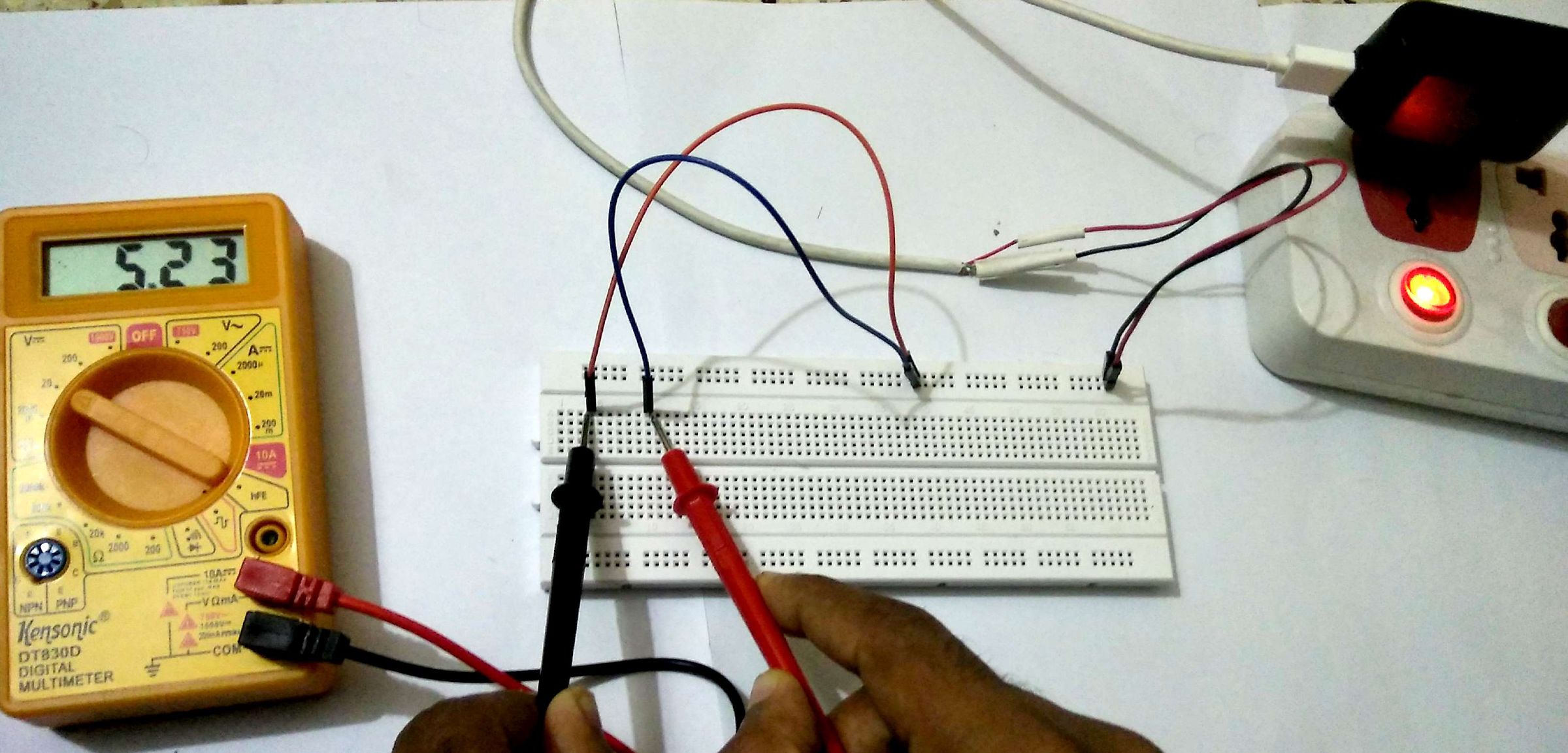 5V DC Power Supply for Breadboard Using Phone Charger 4 Steps (with
