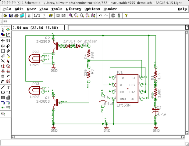 Draw Electronic Schematics With Cadsoft Eagle 18 Steps Instructables