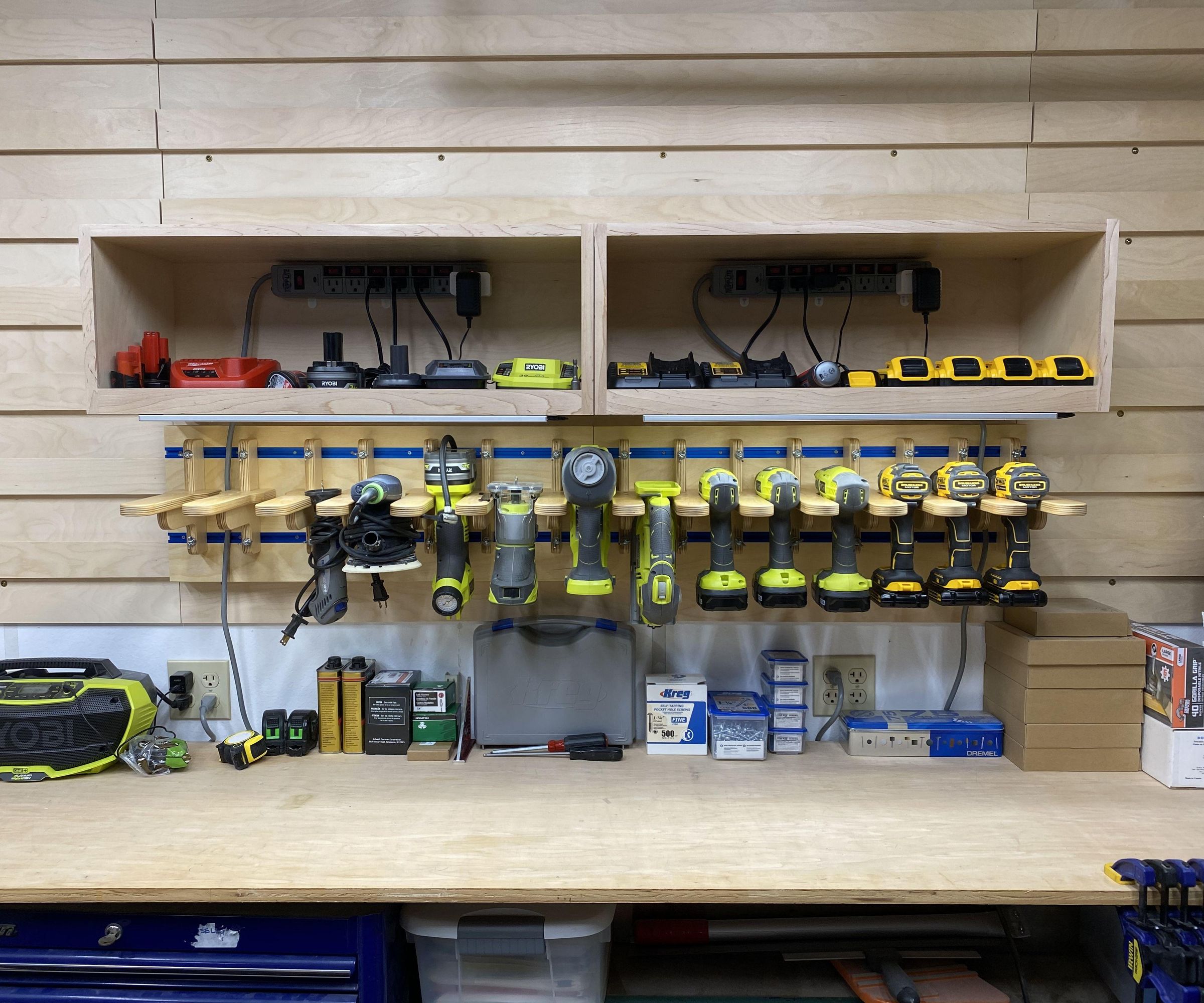 adjustable width tool charging station DIY Project DIY Project Image