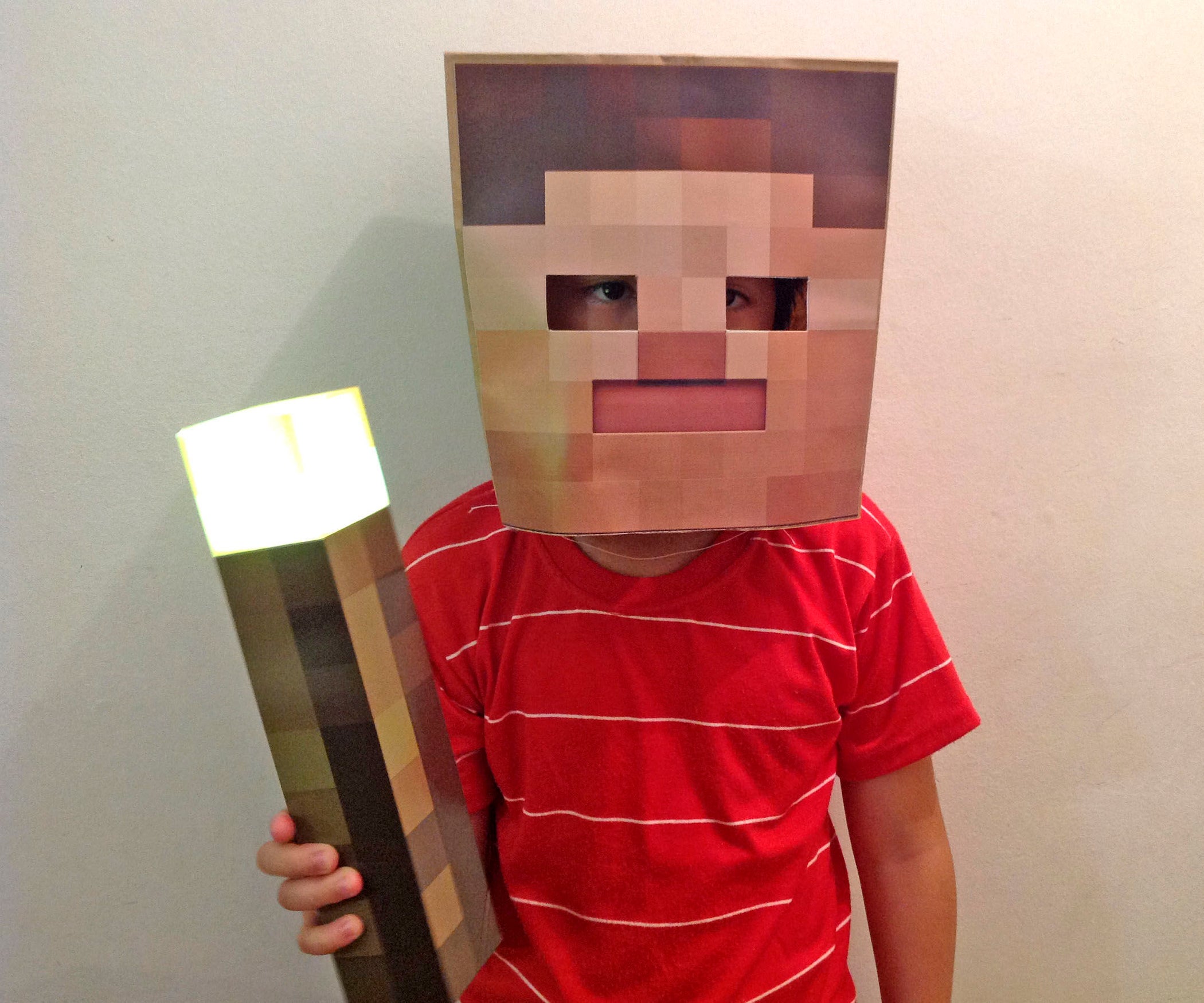 Minecraft Mask Easy, Fast and Cheap 4 Steps (with Pictures