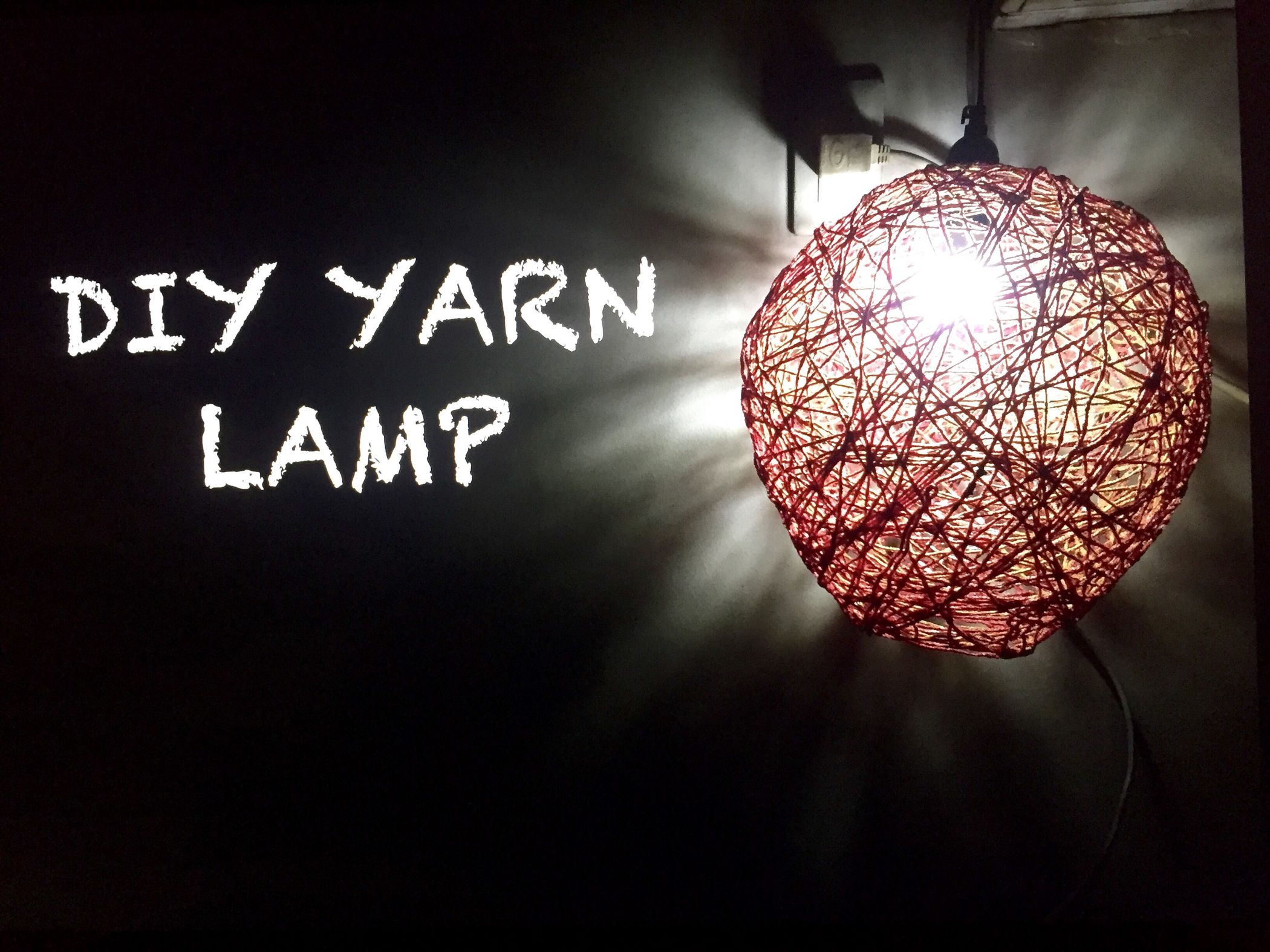 DIY YARN LAMP 6 Steps Instructables