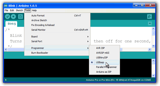Uploading Sketch to Arduino Pro Mini Using UsbASP : 6 Steps - Instructables