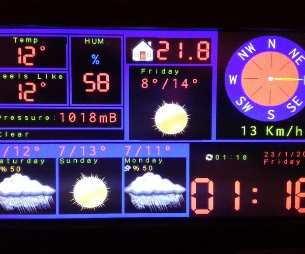Arduino TFT Forecast Weather Station With ESP8266