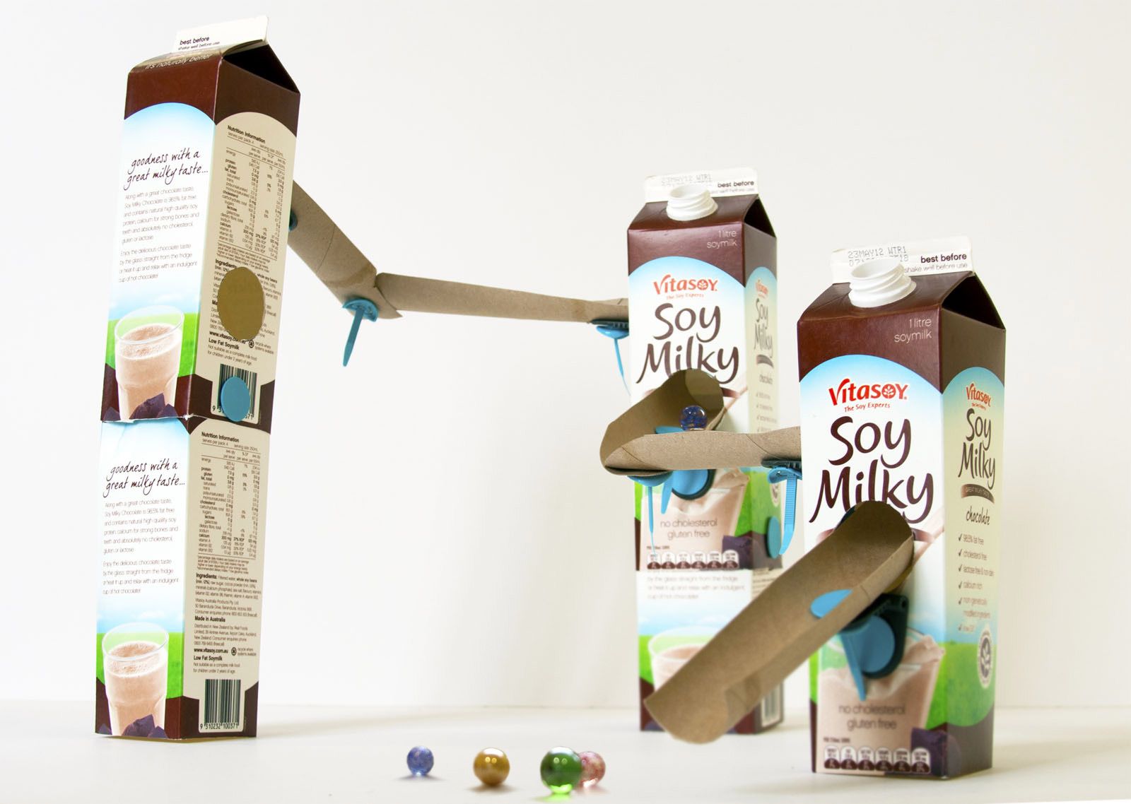marble run made out of cardboard