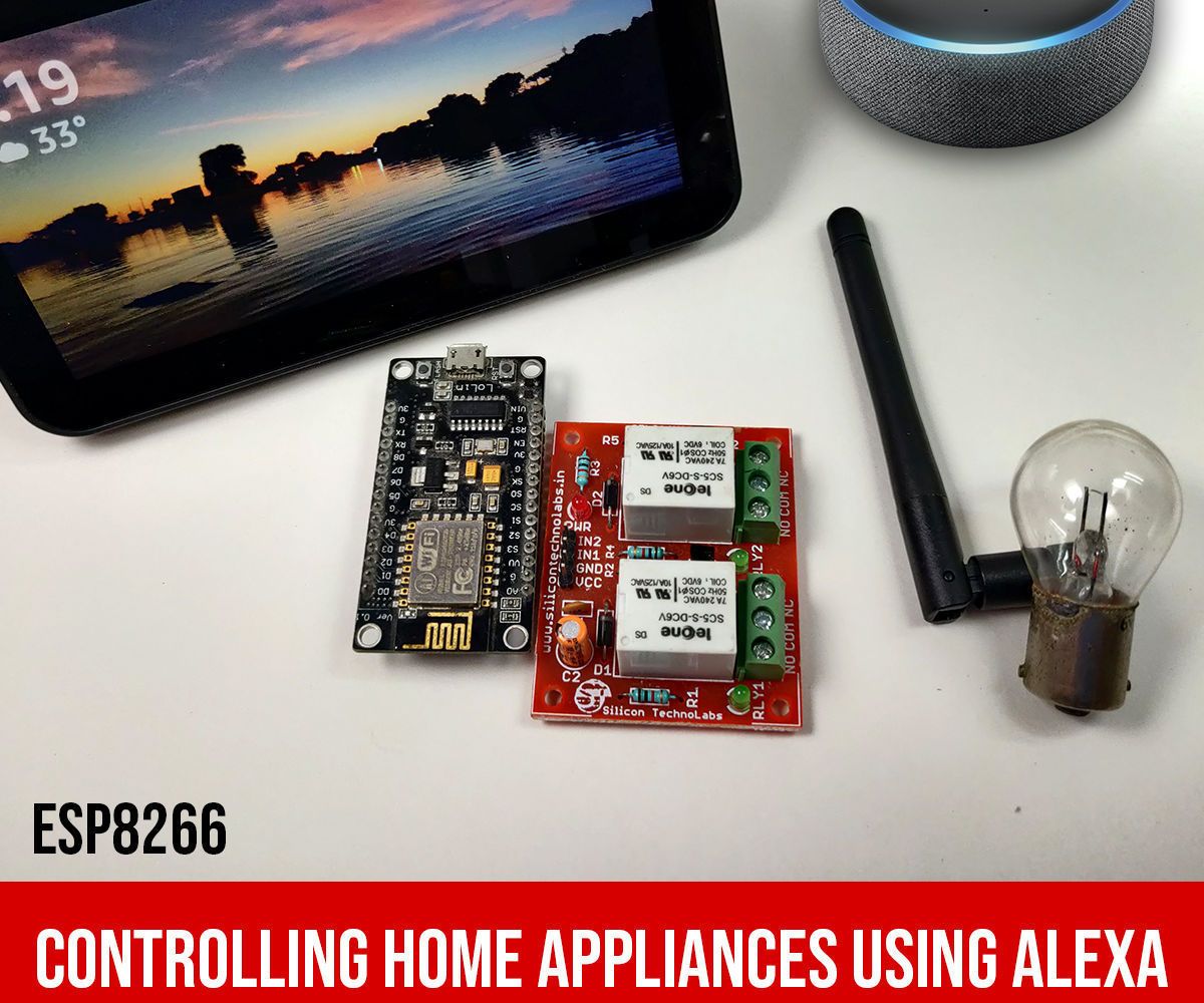 Control Home Appliances Through Alexa With ESP8266 or ESP32