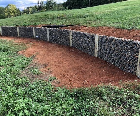Gabion Stone Retaining Wall, Hillside Pond Optional : 8 Steps (with