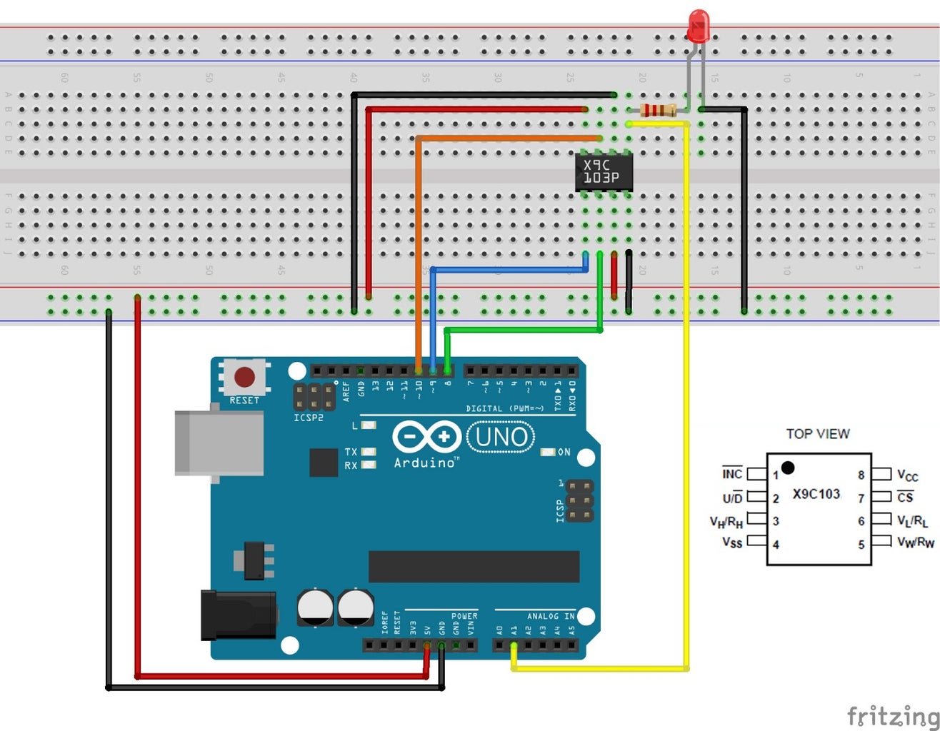 X9C103P Basic Operation : 5 Steps - Instructables
