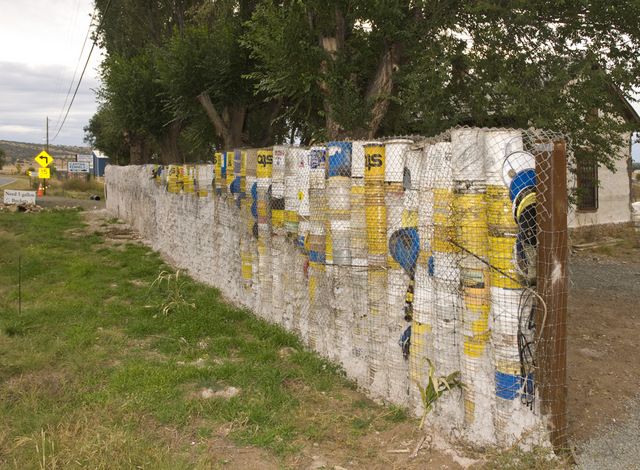 Recycled 5 Gallon Bucket Wall