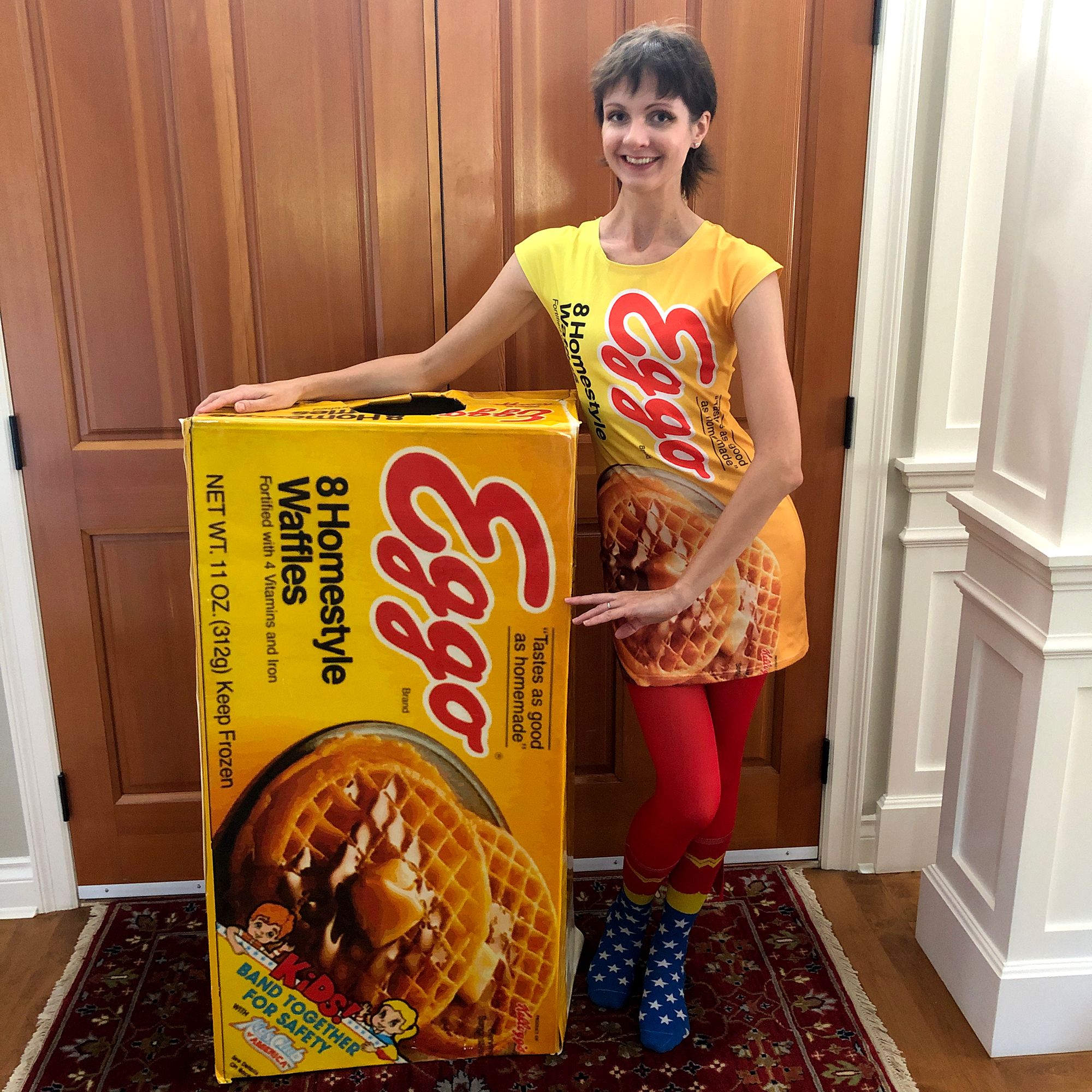 Stranger Things Eggo Waffle Box Costume 4 Steps With Pictures Instructables