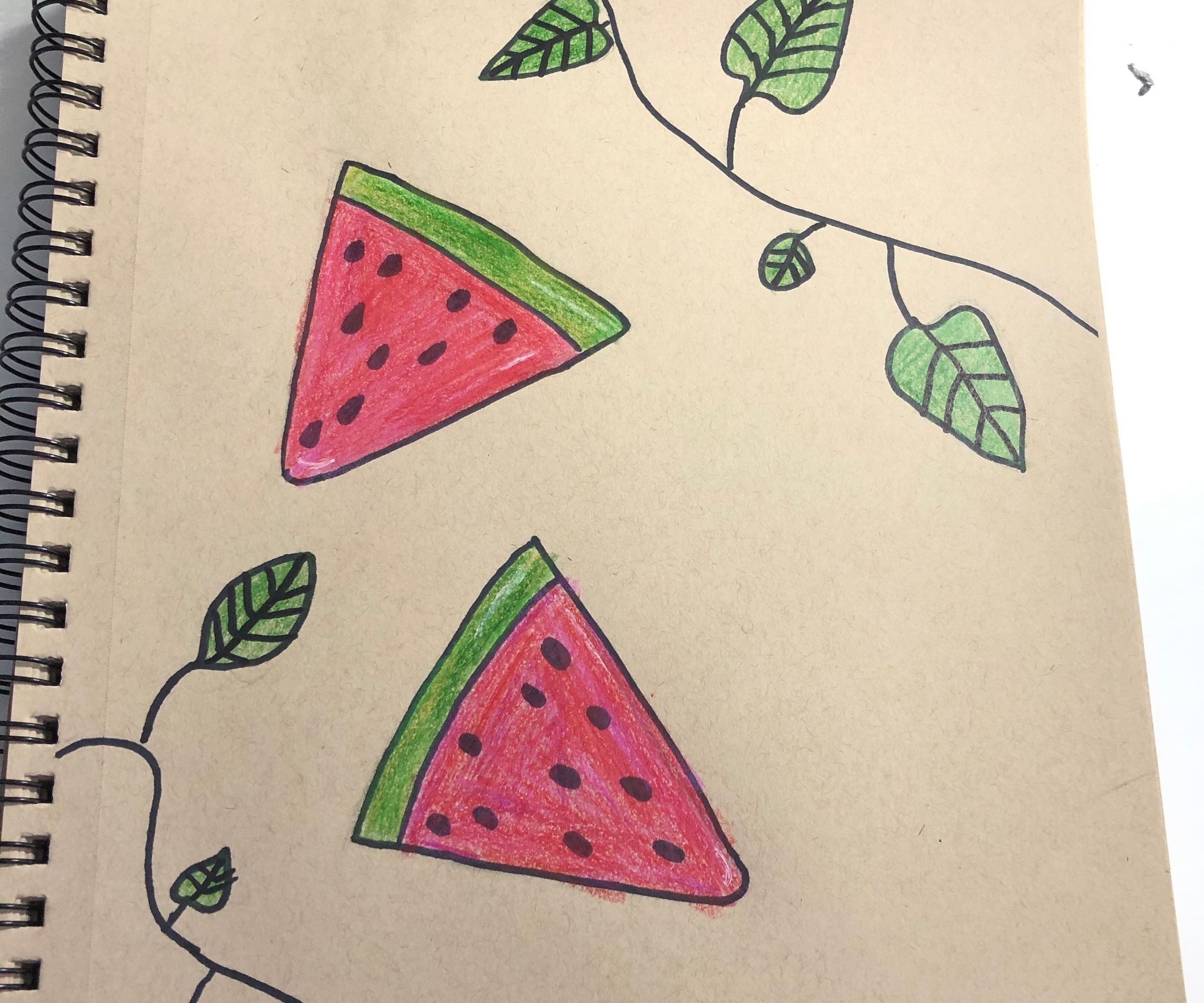 watermelon drawing DIY Project DIY Project Image