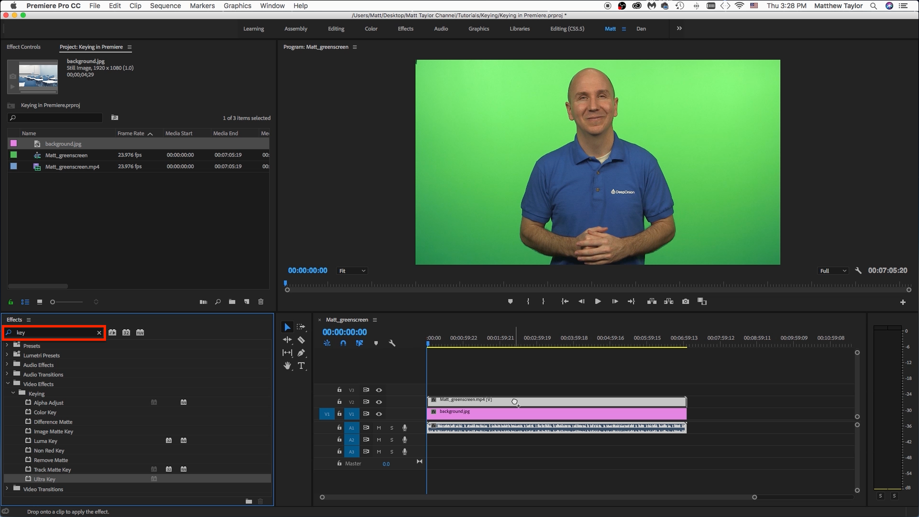 How to Remove Green Screen in Adobe Premiere Pro CC : 10 Steps (with