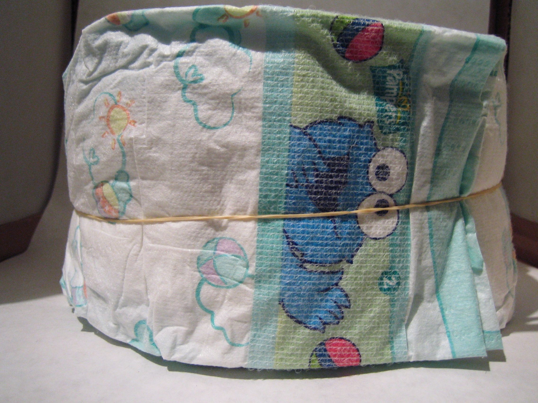 How to Make a Diaper Cake Without the Chocolate Filling 9 Steps