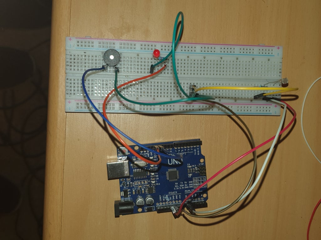 Arduino - Buzzer With LDR and LED : 5 Steps (with Pictures) - Instructables