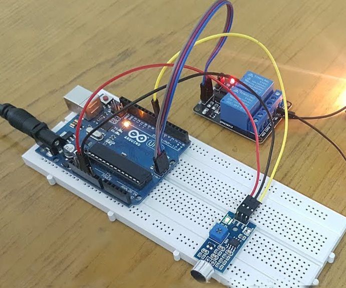 DIY guide for Arduino Whistle Detector Switch Using Sound Sensor Module with step-by-step instructions