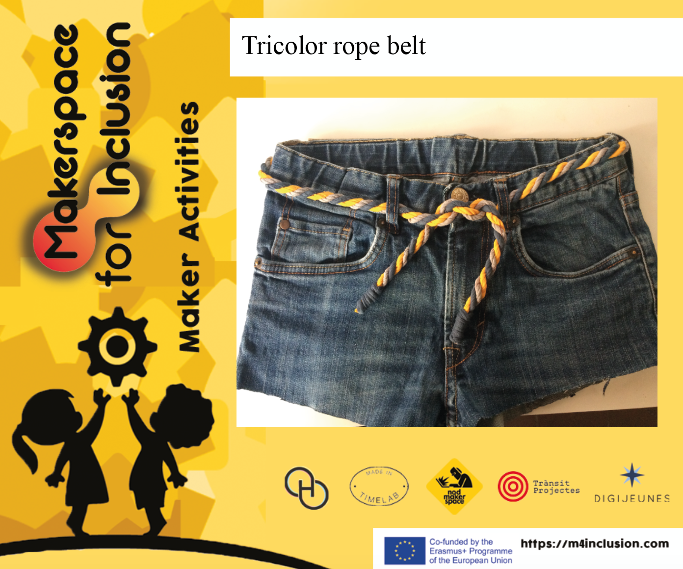 Step-by-step guide for tricolor rope belt DIY Project DIY project