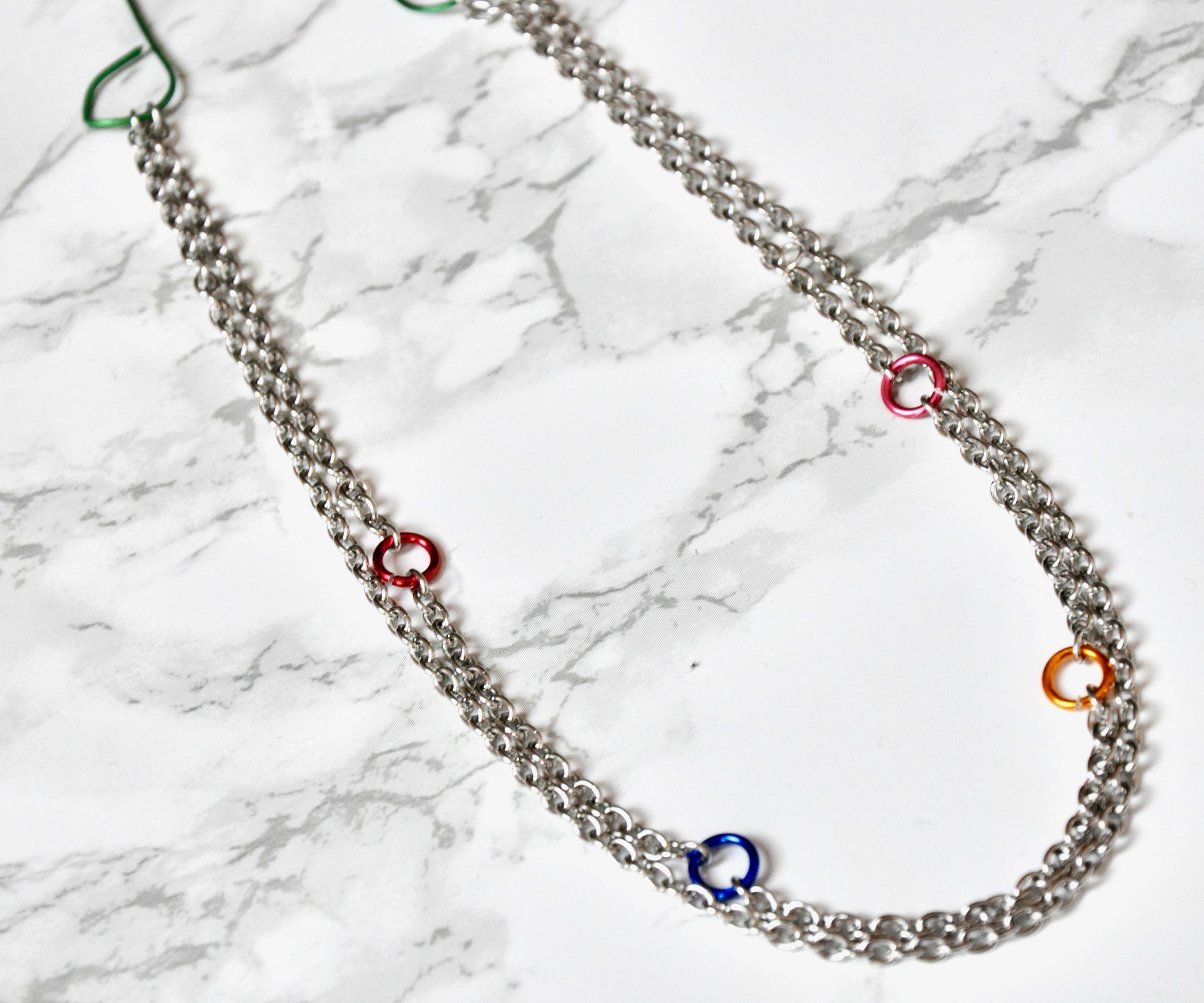 Layered Rainbow Jump Ring Necklace 7 Steps (with Pictures