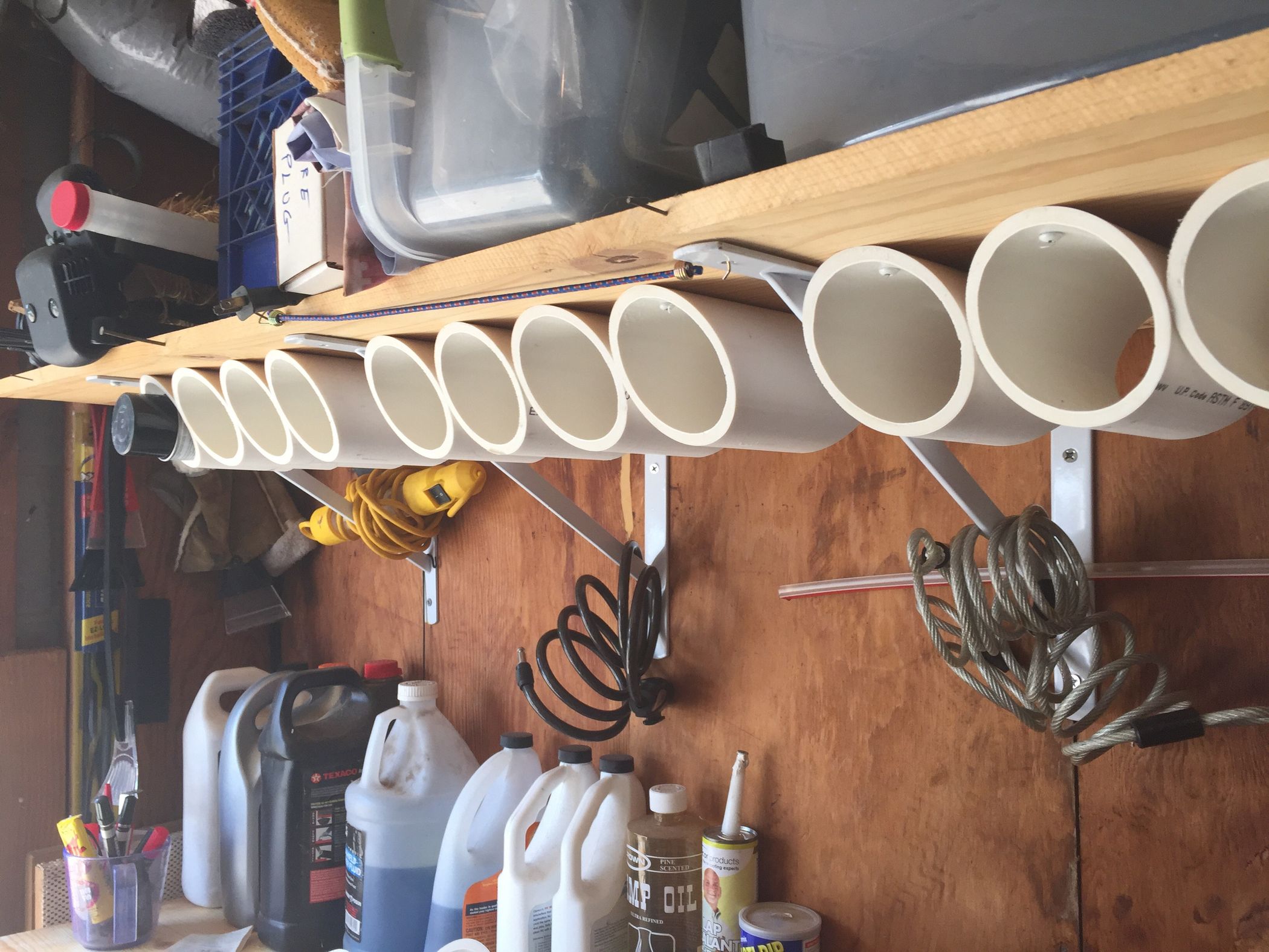 PVC Spray Paint Can Under Shelf Storage 3 Steps Instructables