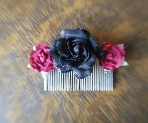 DIY Rose Hair Comb
