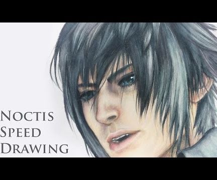 [ noctis ] - final fantasy xv - painting process using colored pencils DIY Project DIY Project Image