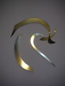 Brass "Fireball" hanging wall sculpture