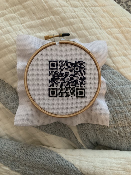 How to Cross Stitch a QR Code