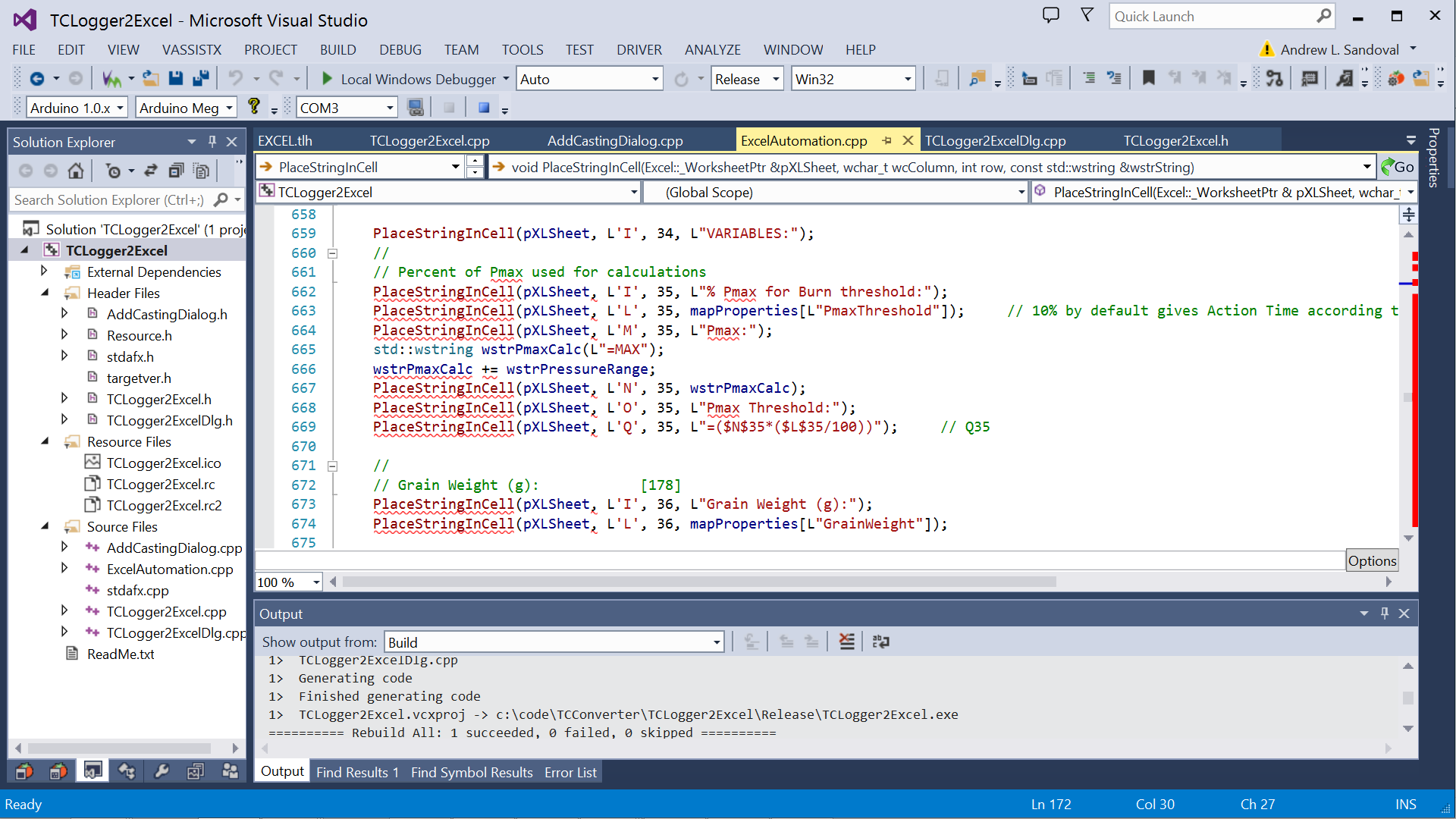 Rocket Propellant Characterization, C++ Excel Automation, Boost ...
