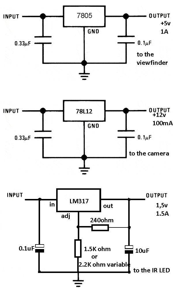 How to Make a Portable Infrared Night Vision Scope : 7 Steps (with ... Circuit Diagram
