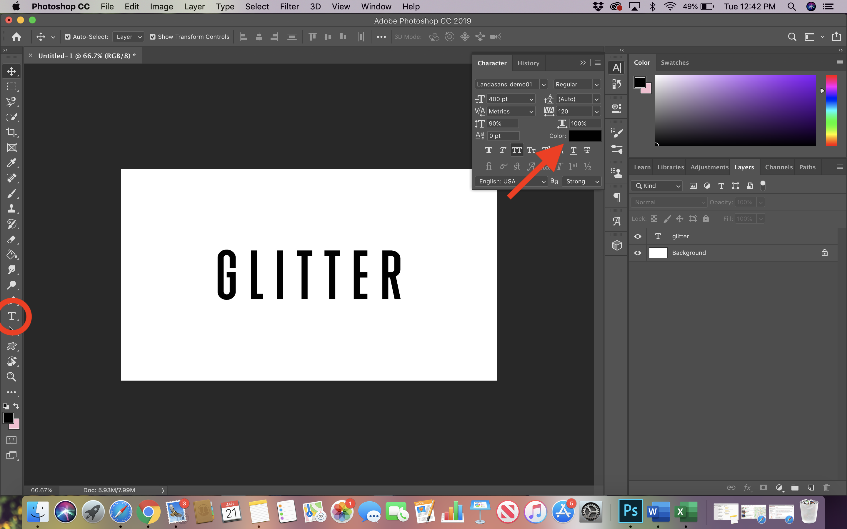 Glitter Text Tutorial in Trybotics