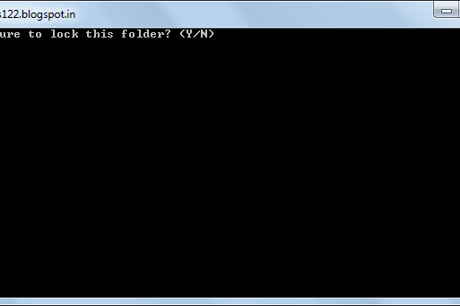 Now Double Click on Lock.bat and When Command Promp Appears Type Y and Press Enter.