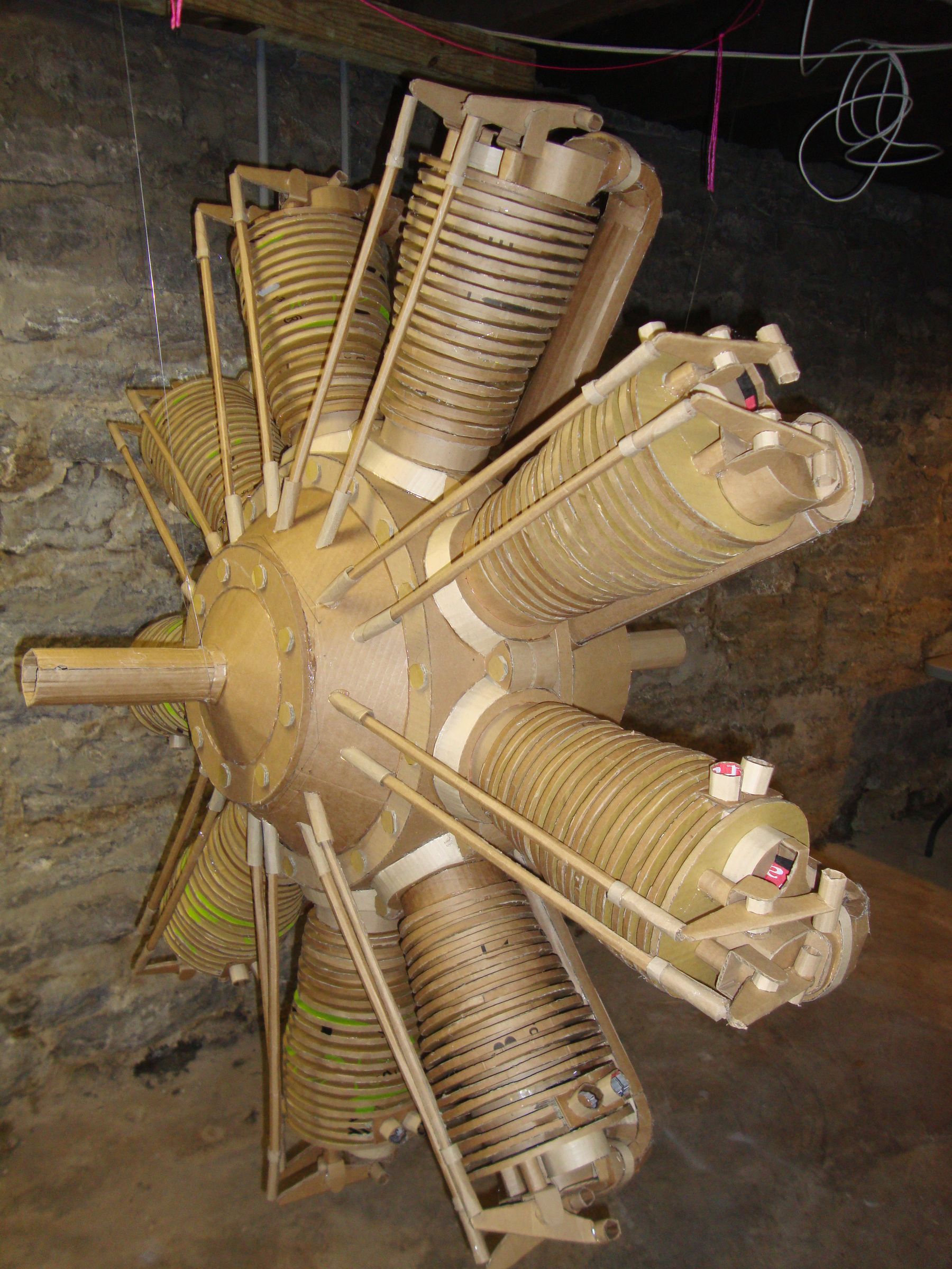cardboard ww1 airplane engine DIY Project DIY Project Image