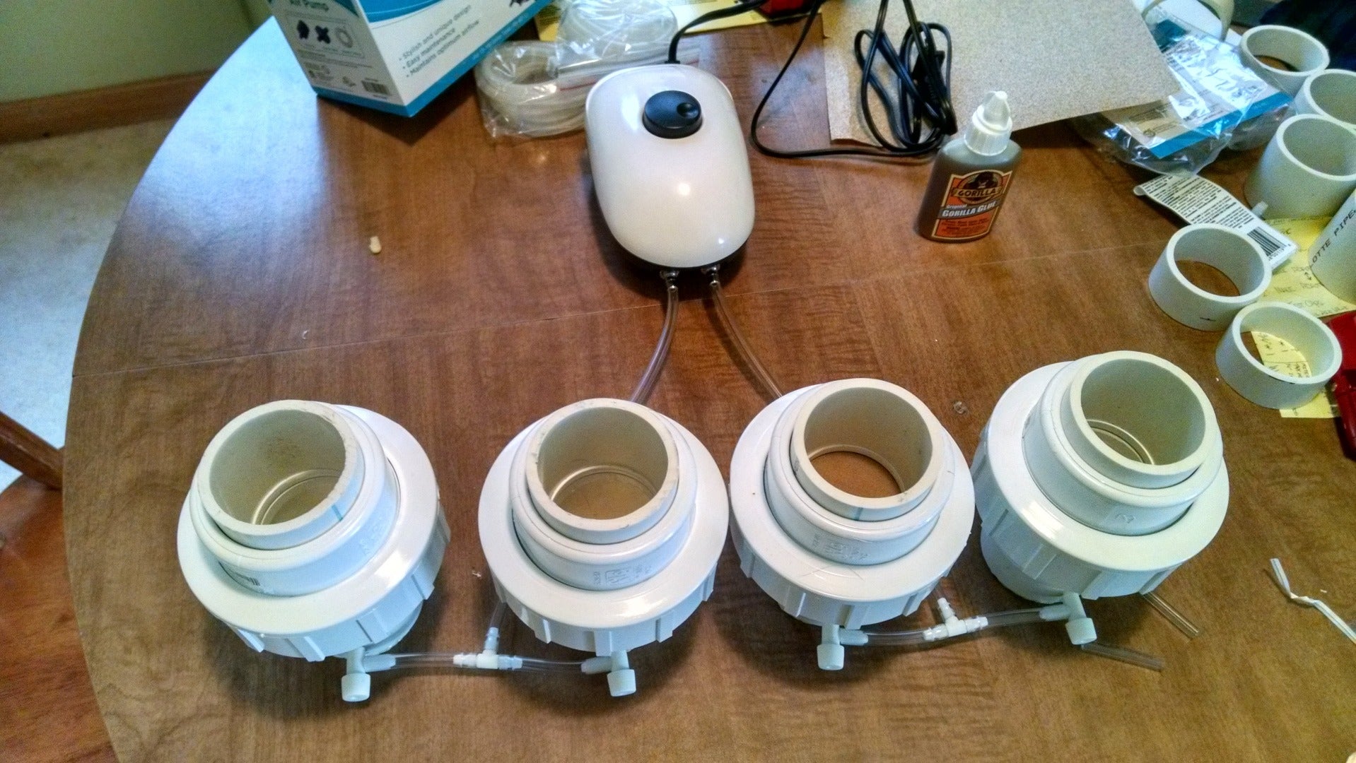 4 Cups 50 Jigs 4 Bank Set Up for Jig painting 2/" Powder Coating Fluid bed