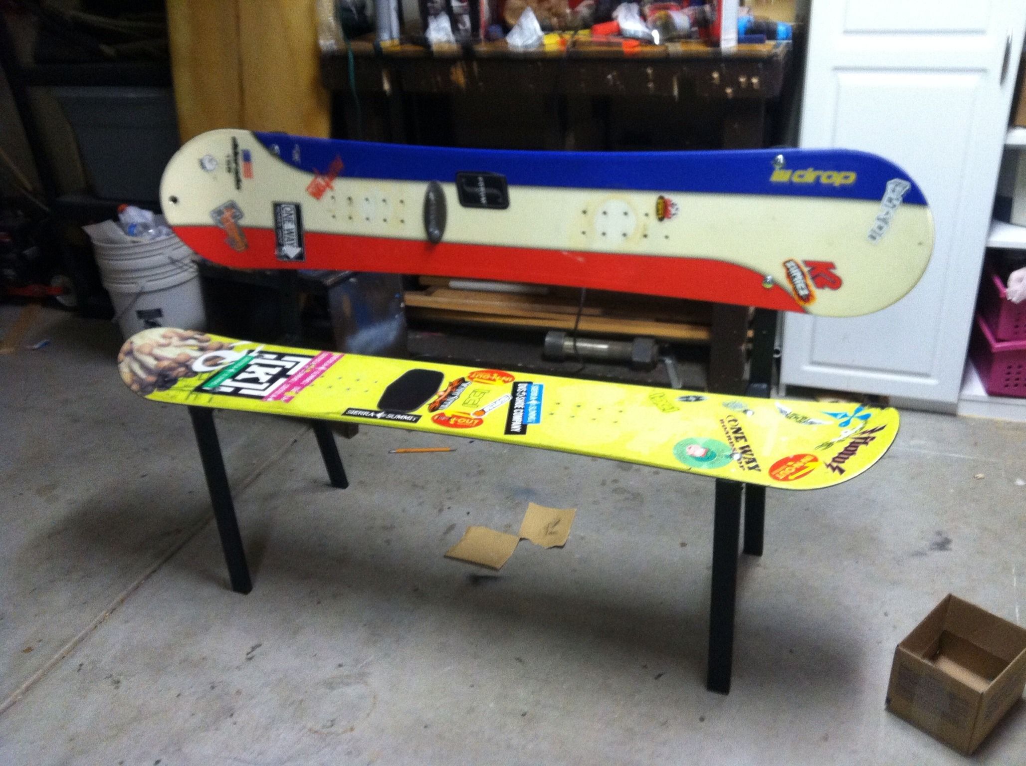 Snowboard Benches Instructables
