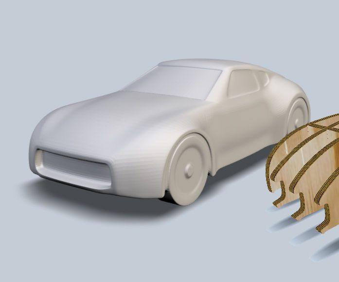 123d make & artcam express - jigsawcar DIY Project DIY Project Image