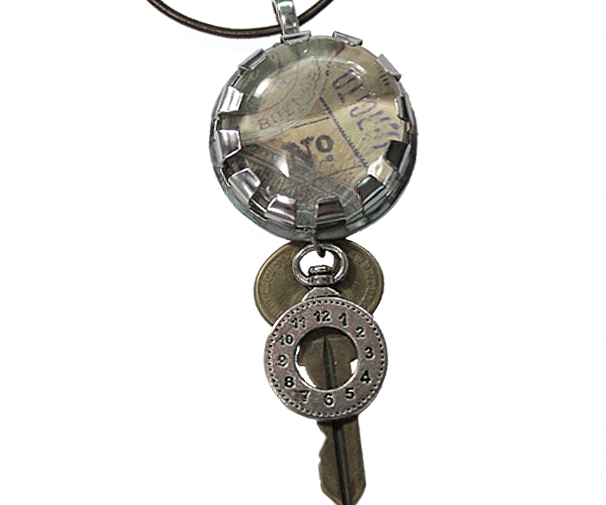 "Hardware Store Jewelry" Altered Art Charm Necklace Tutorial