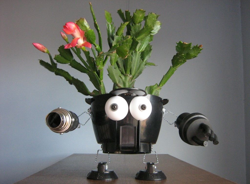 Make Robo-planters Re-using Home Junk