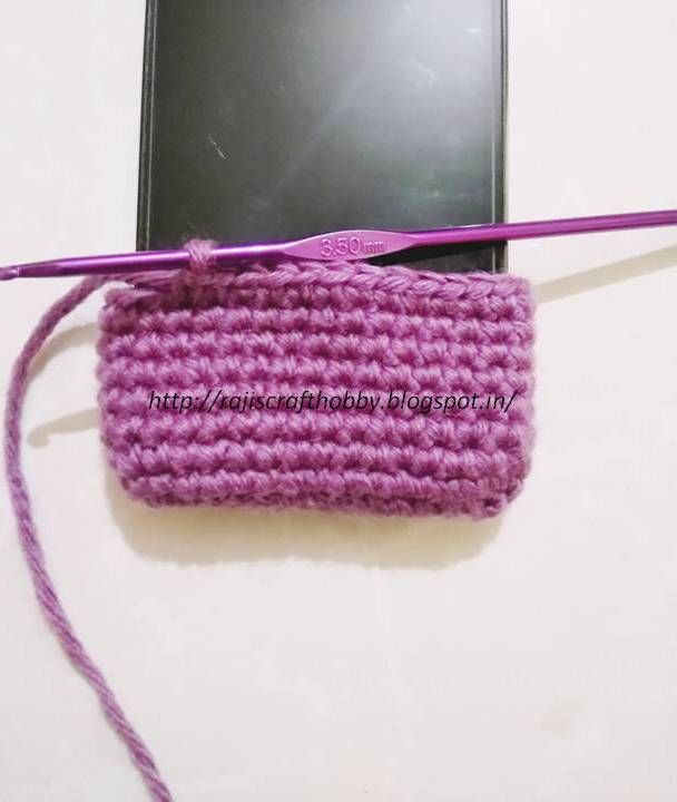 crochet handphone pouch