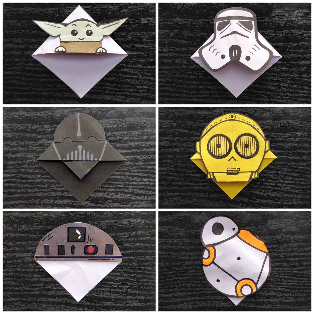 star wars corner bookmarks 3 steps with pictures instructables