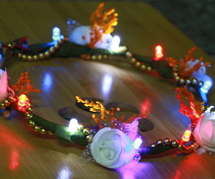 DIY guide for DIY LED Head Wreath with step-by-step instructions
