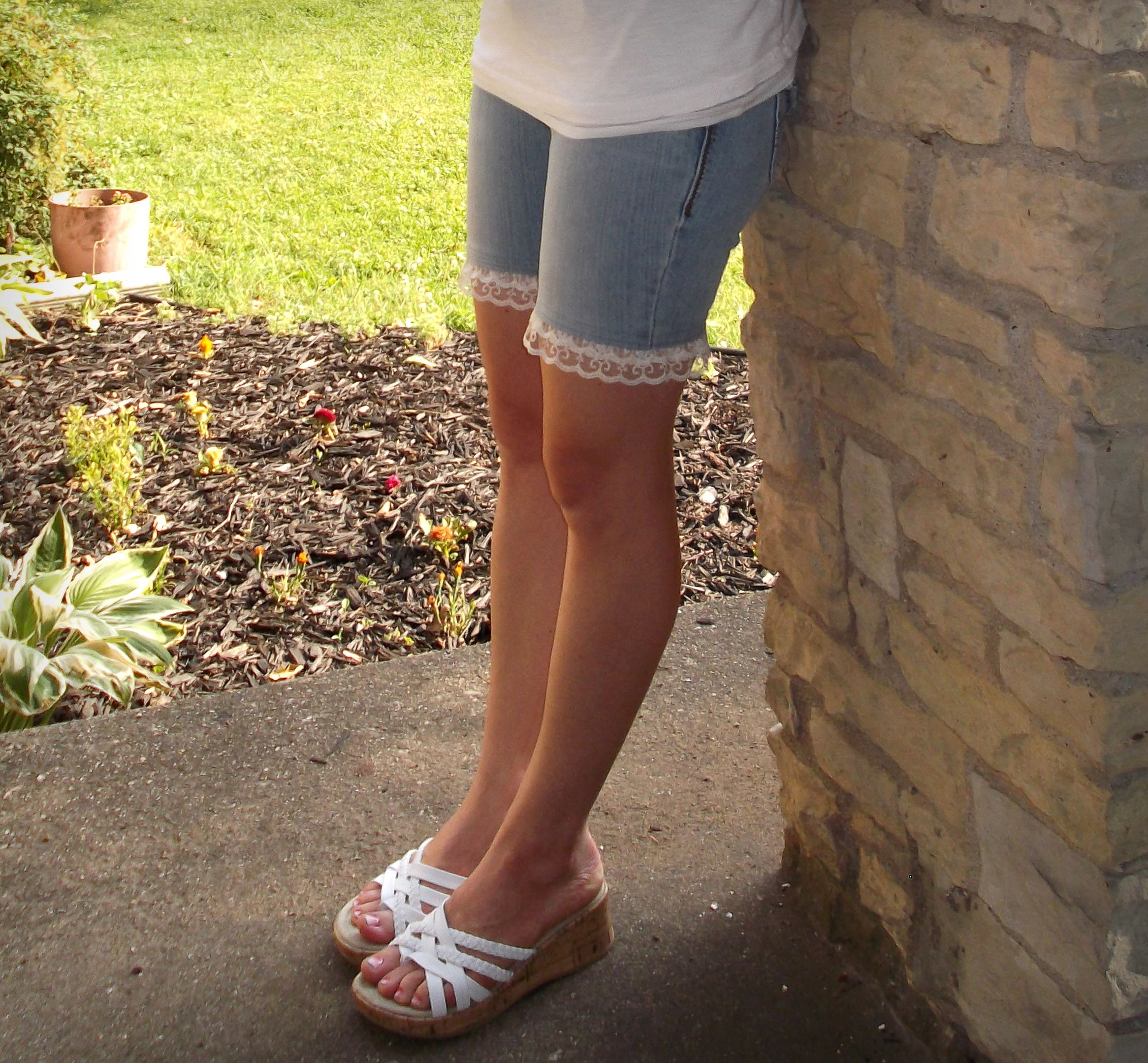 Cotton Lace Trim Shorts main image 0