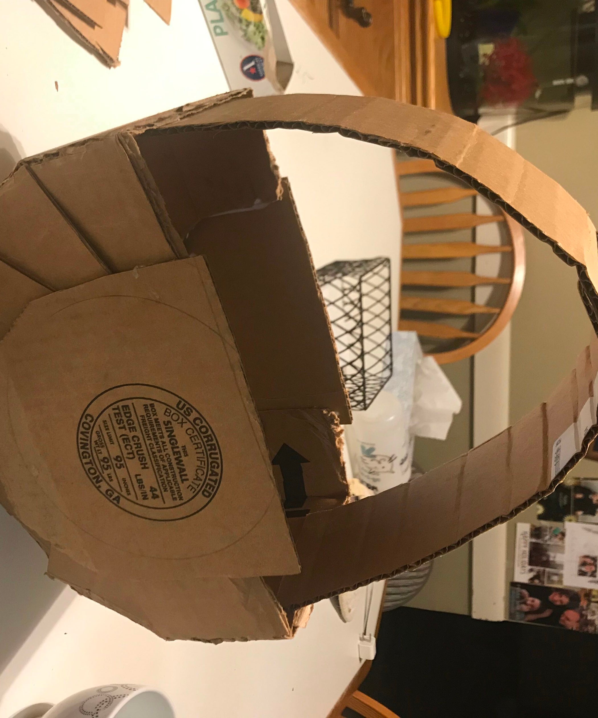 Easy Cardboard Basket 7 Steps Instructables