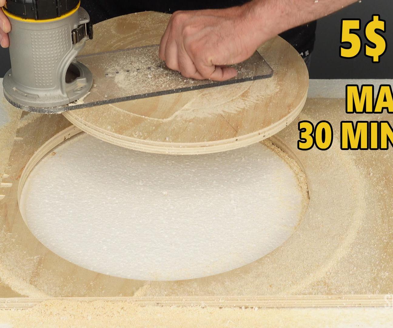 Circle Jig for Router 5 Basic and Easy Cutting Jig 11 Steps (with