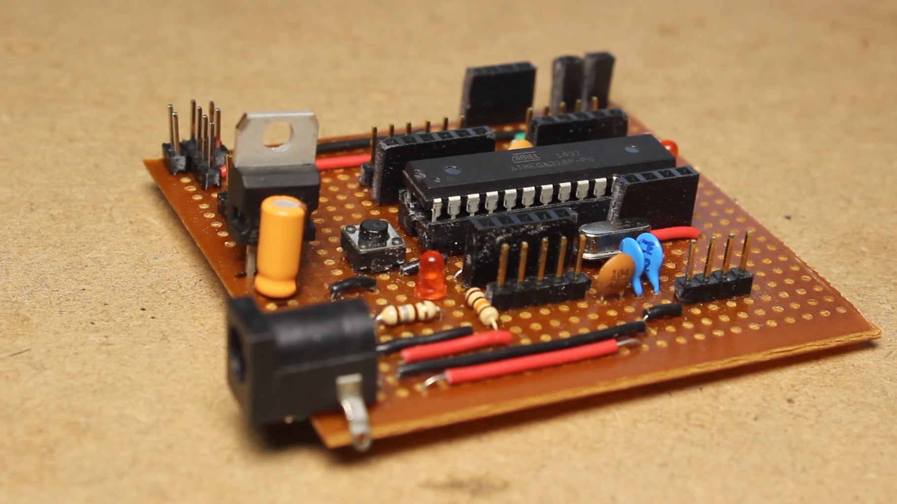 How to Make Your Own ARDUINO UNO Board ( Breadboard - Veroboard