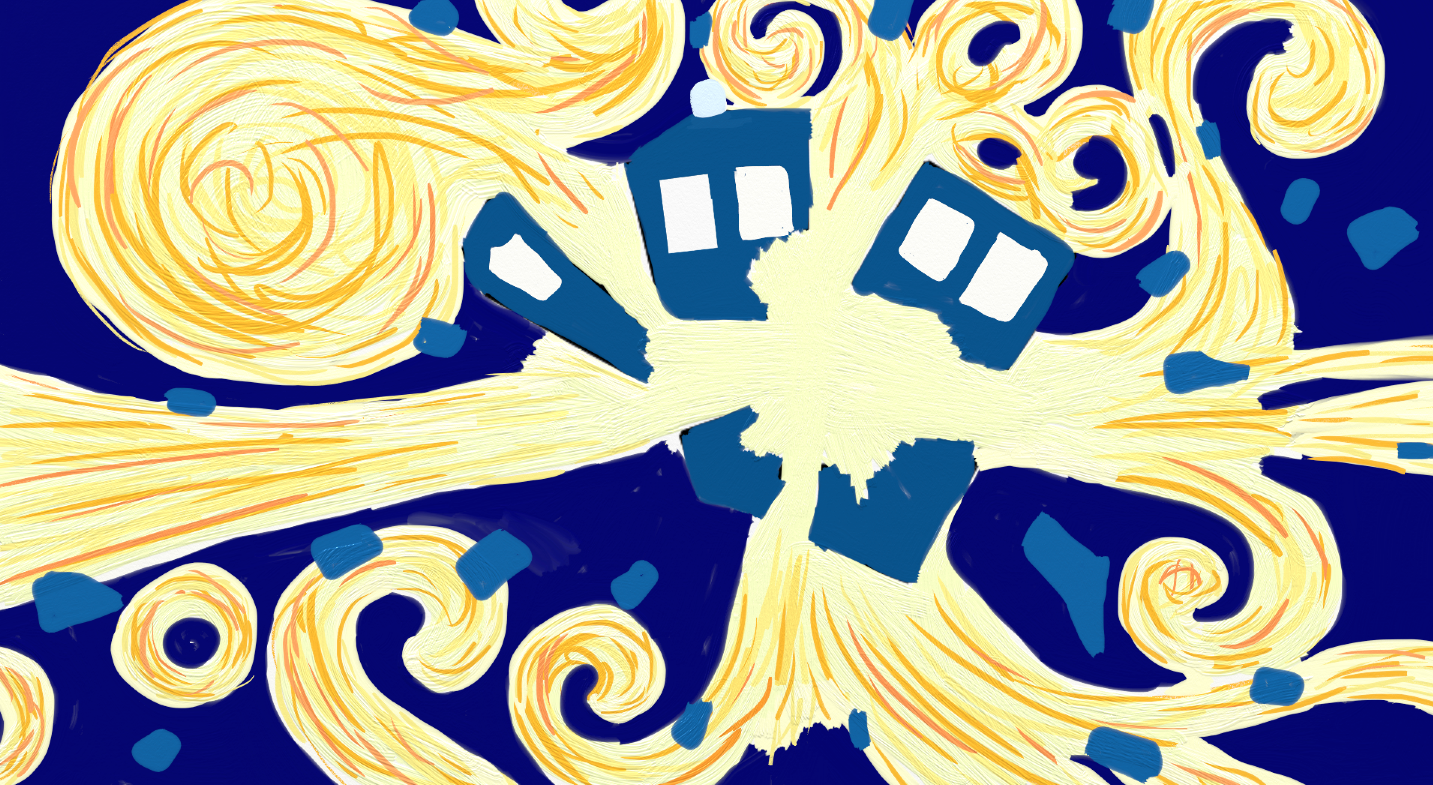 tardis exploding van gogh