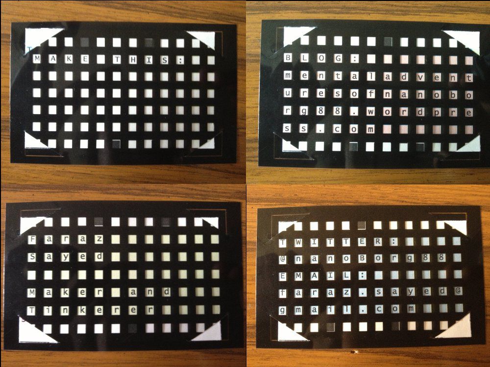 4 frames interactive business card maker DIY Project DIY Project Image